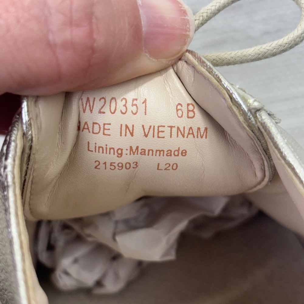 Cole Haan Grand 360 Gold Metallic Leather Oxford Shoes W20351 Womens 6B - Picture 7 of 11